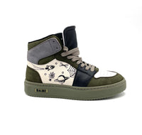 Bam sneaker tattoo Green combi/panna