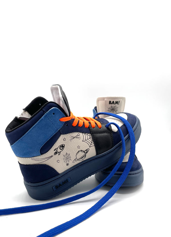 Bam sneaker tattoo Blue combi/panna