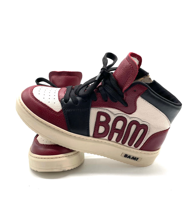 Bam sneaker mid Bordeaux/panna/black