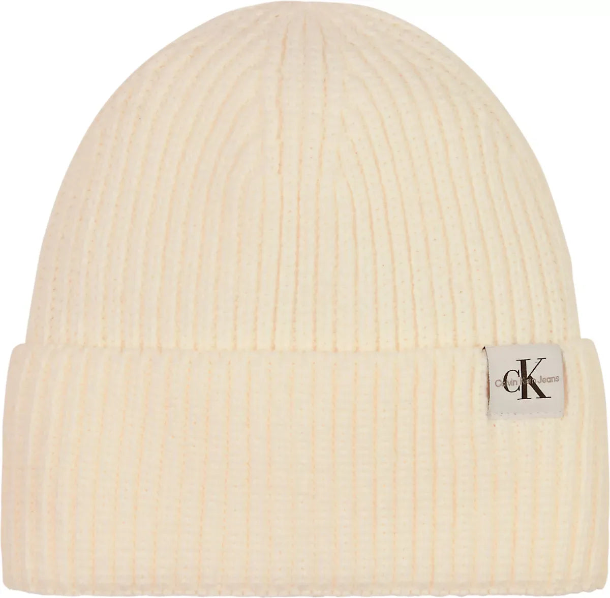 Monogram rib beanie