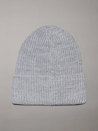 Monogram rib beanie
