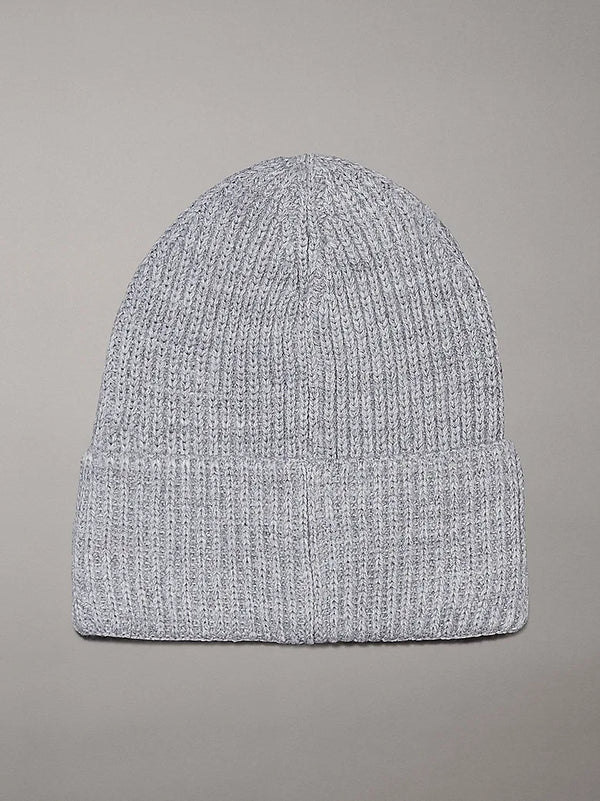 Monogram rib beanie