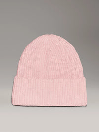 Monogram rib beanie
