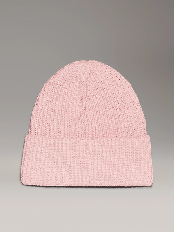 Monogram rib beanie