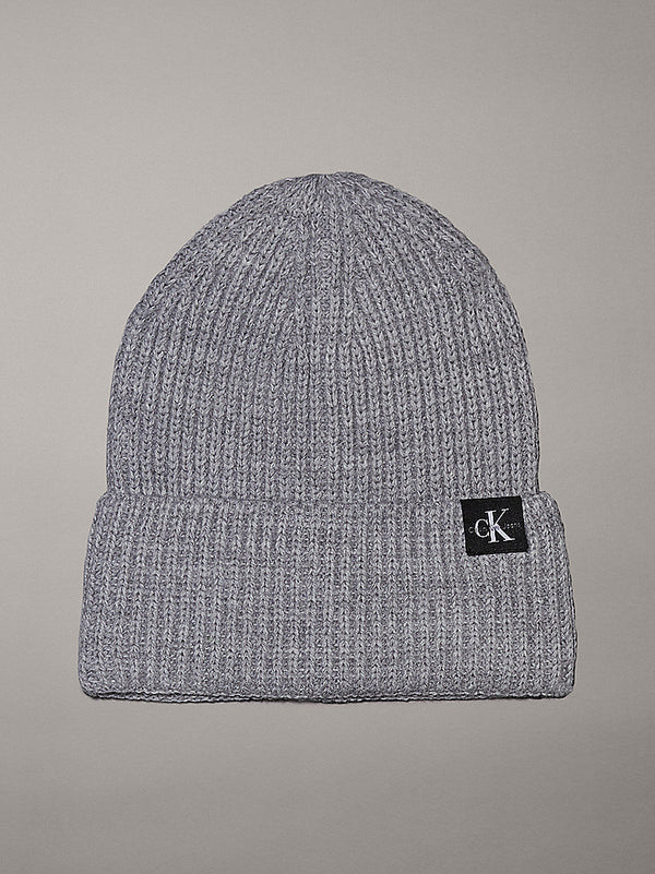 Monogram rib beanie