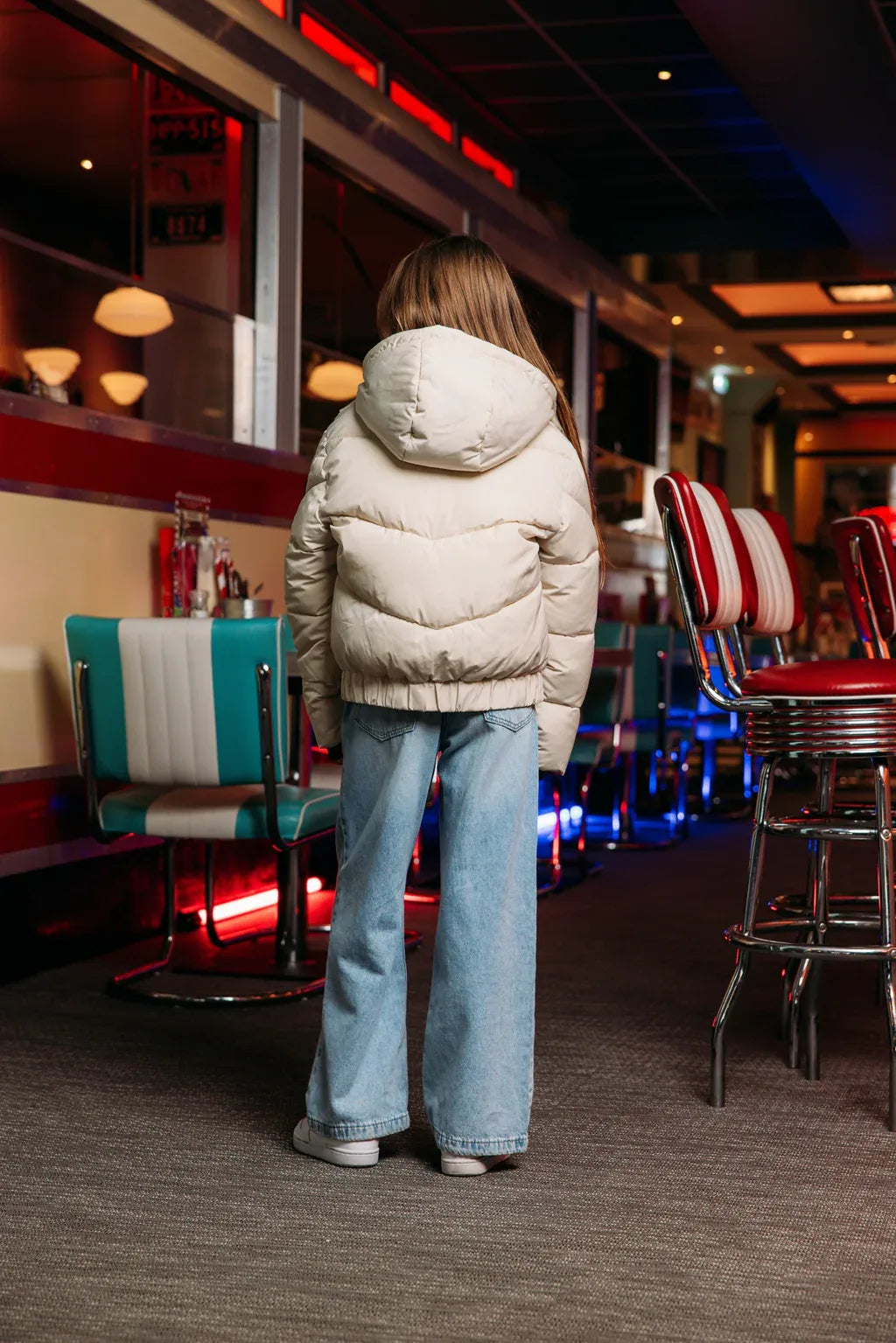 Junior Girls Cropped Puffer Jacket