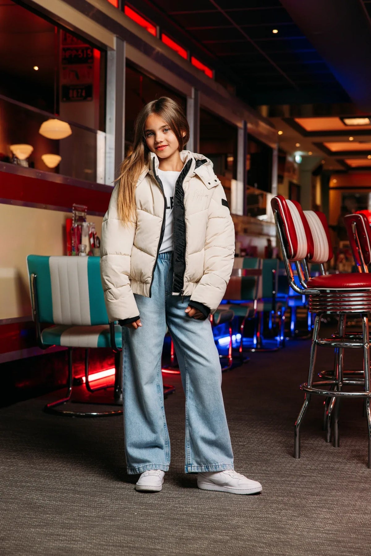Junior Girls Cropped Puffer Jacket