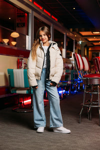 Junior Girls Cropped Puffer Jacket