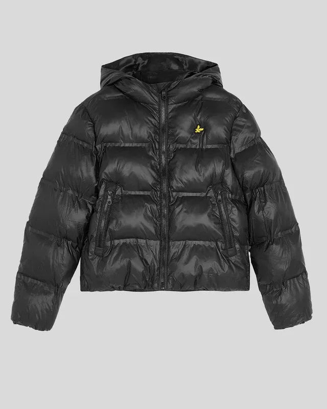 Lyle&scott Cropped Puffer Coat Z865 jet black