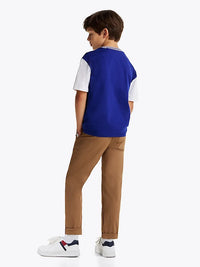 Tommy Monotype flock t-shirt Wedge blue / white
