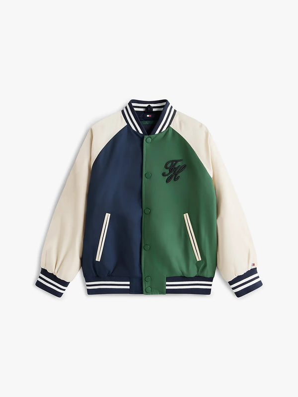 TH Script graphic bomber jacket