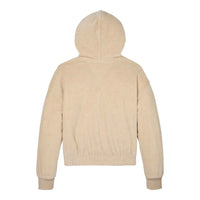TH script velour hoodie