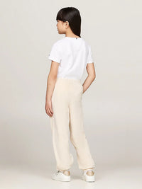 TH script velour pants