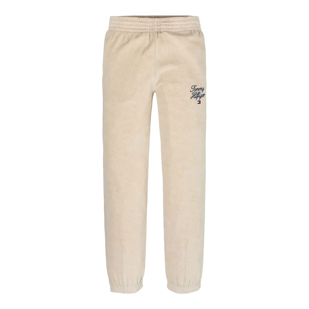 TH script velour pants