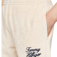 TH script velour pants