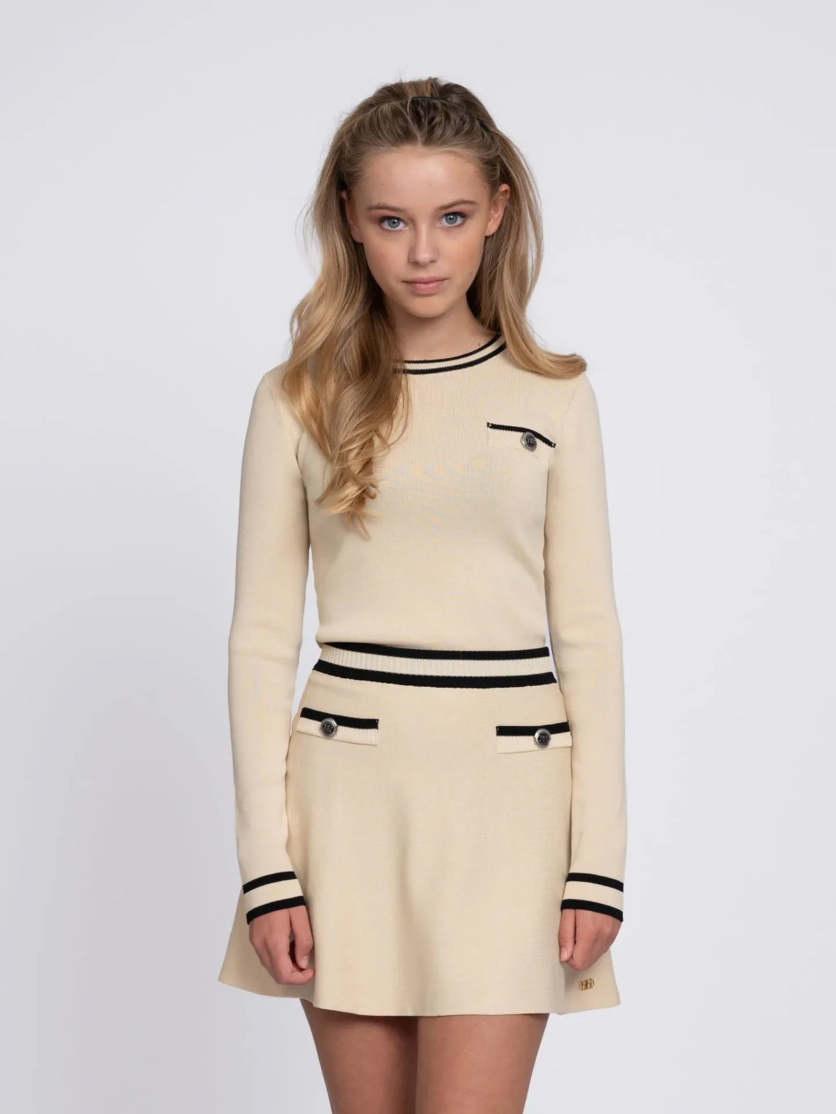 Nik&nik Khloe Skirt Wood ash/black