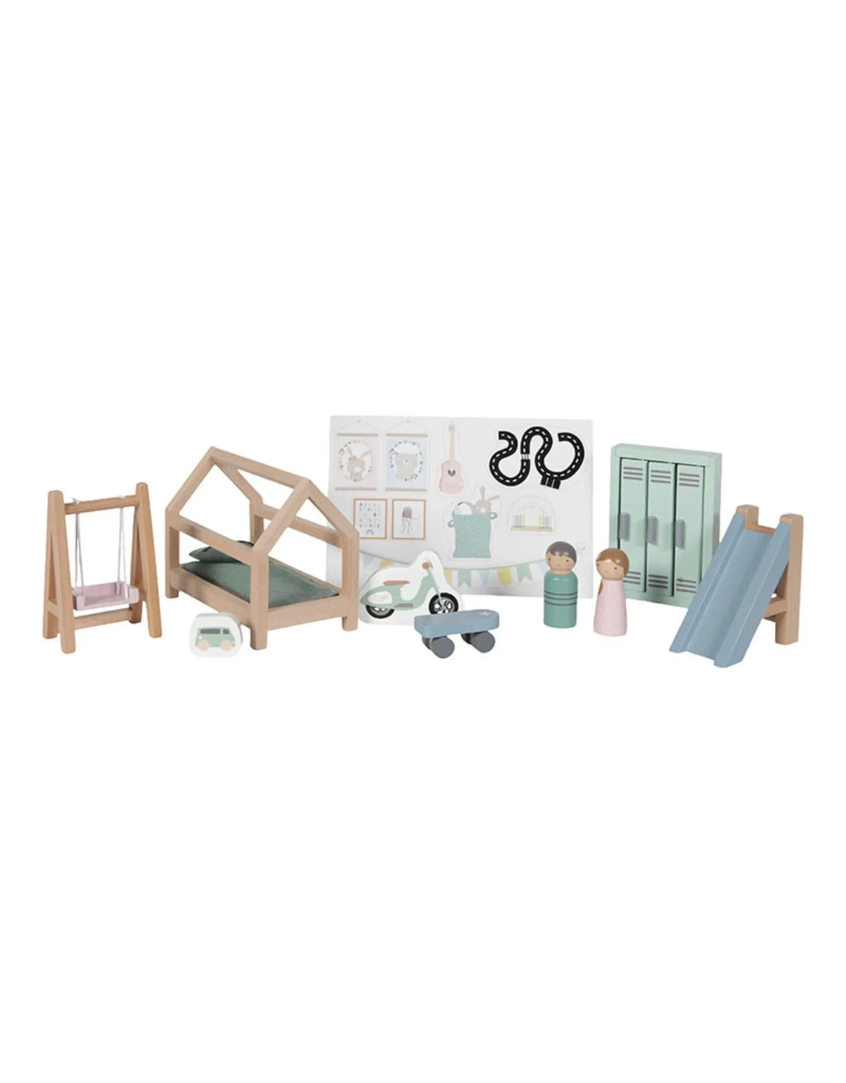 L.dutch Uitbreidingsset poppenhuis - kinderkamer