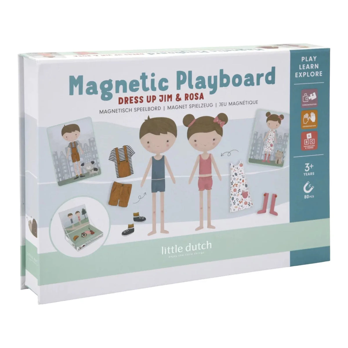 L.dutch Little Dutch Magnetisch speelbord Jim & Rosa FSC