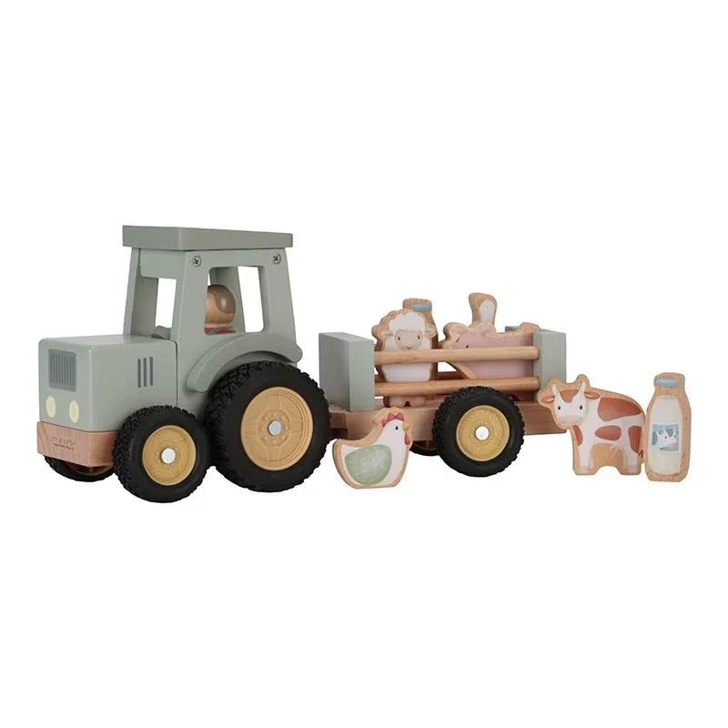 L.dutch Tractor met trailer Little Farm FSC