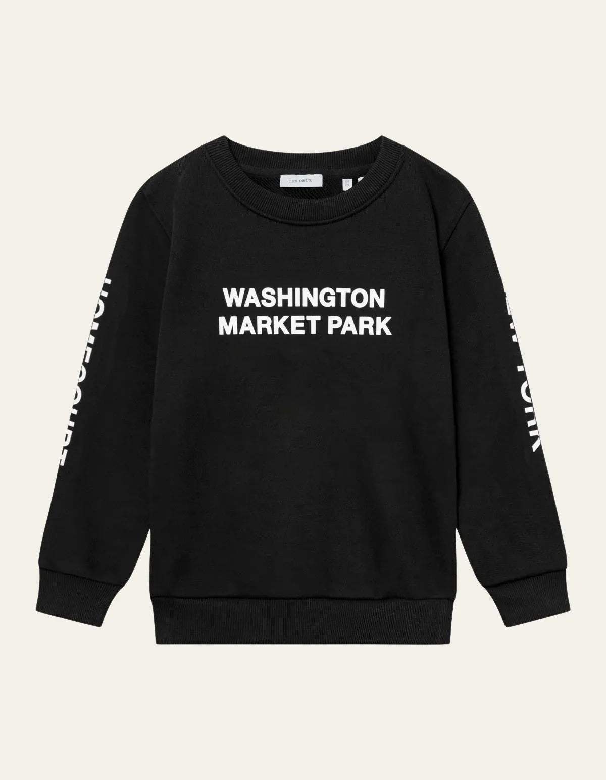 Les Deux Washington Sweatshirt 100218-black/light ivory