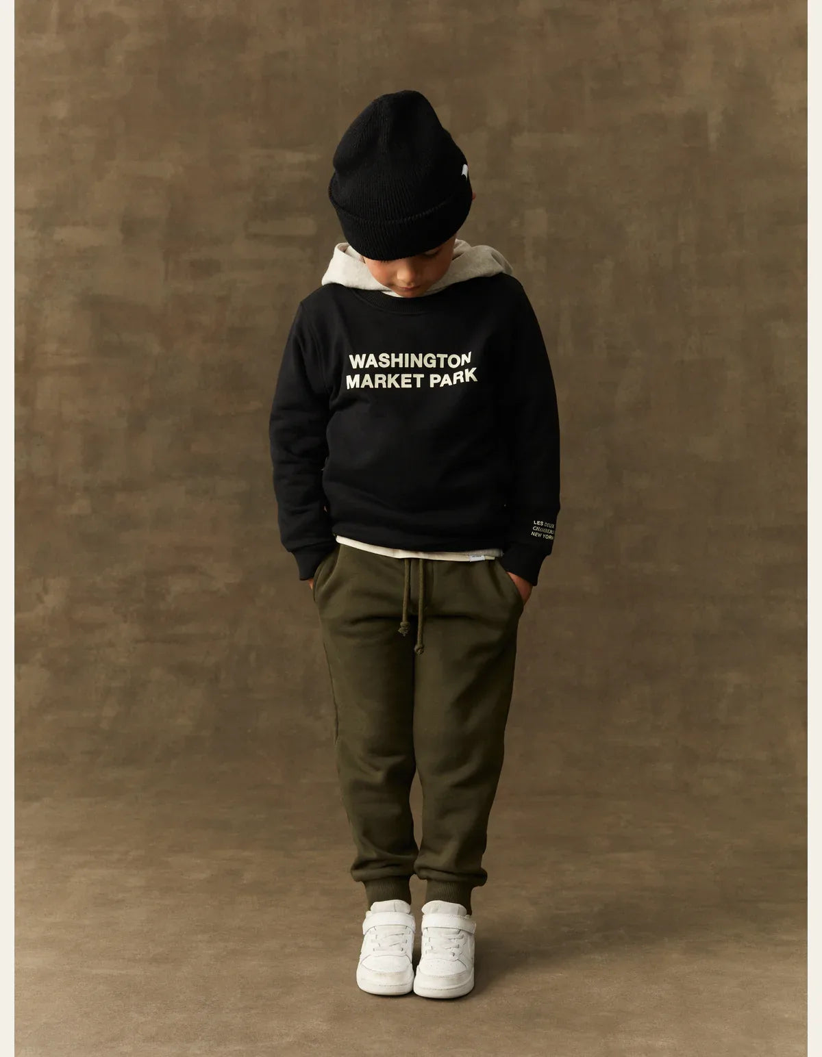Les Deux Washington Sweatshirt 100218-black/light ivory