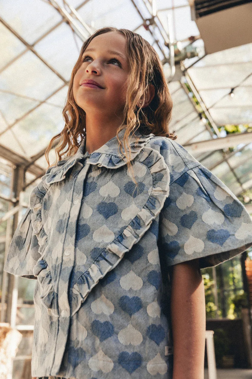 Labo Laila blouse Blue denim light