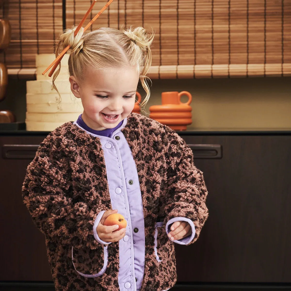 Z8 Liene borgvest Amber brown/aop