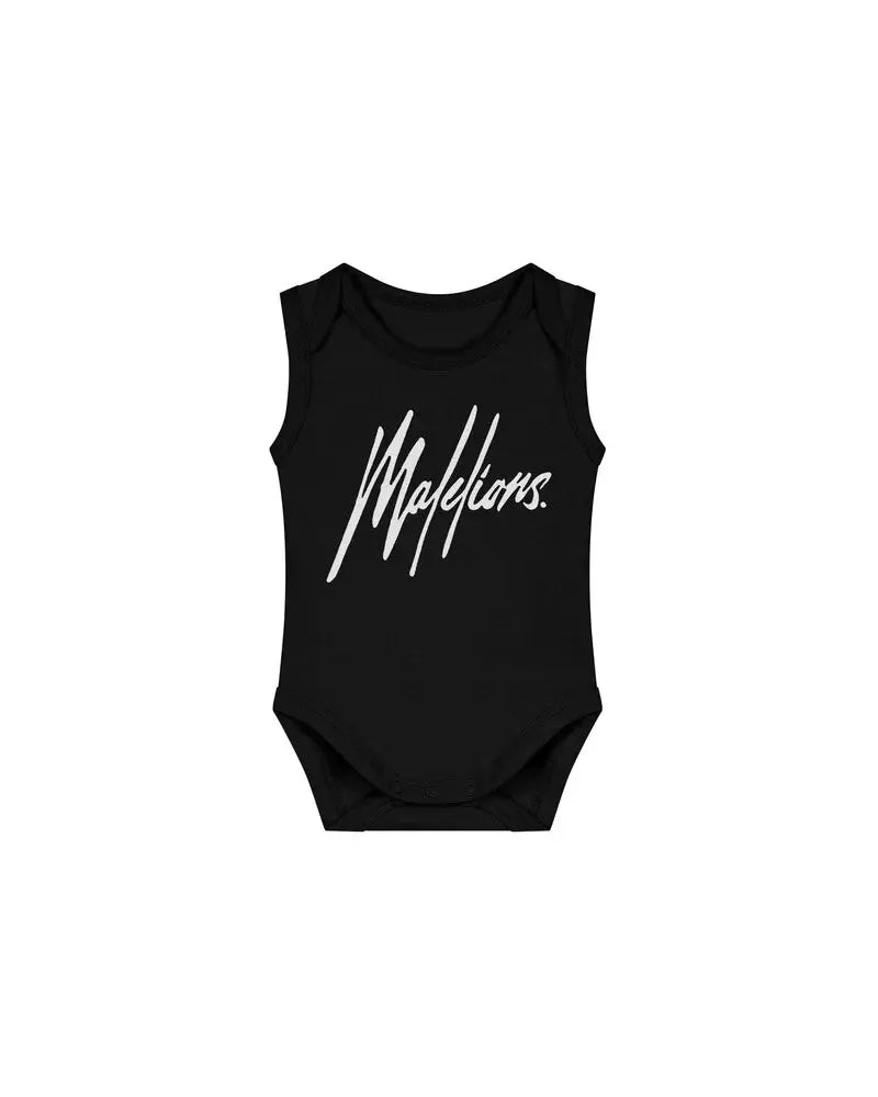 Malelions baby signature bodysuit Black