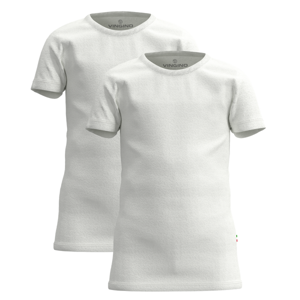 Vingino Boys t-shirt round neck (2-pack) Real white