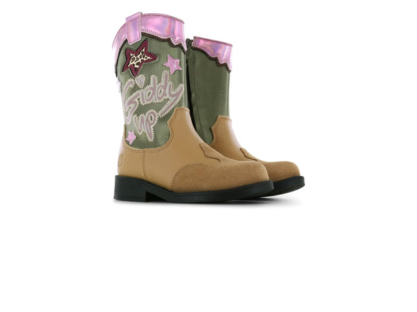 Shoesme NW25W008-A Cognac green pink