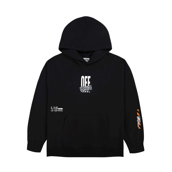 Lab Off-White Off Active Duct Tape Hoodie Black