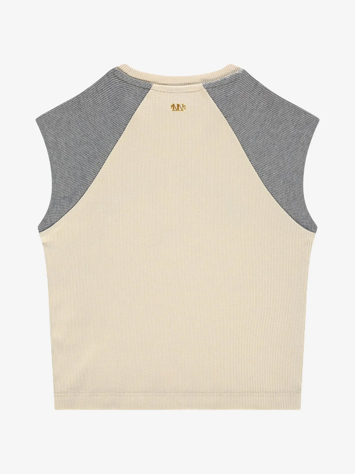 Nik&nik Officials Raglan Rib Top Wood ash/dark grey melange