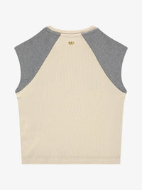 Nik&nik Officials Raglan Rib Top Wood ash/dark grey melange