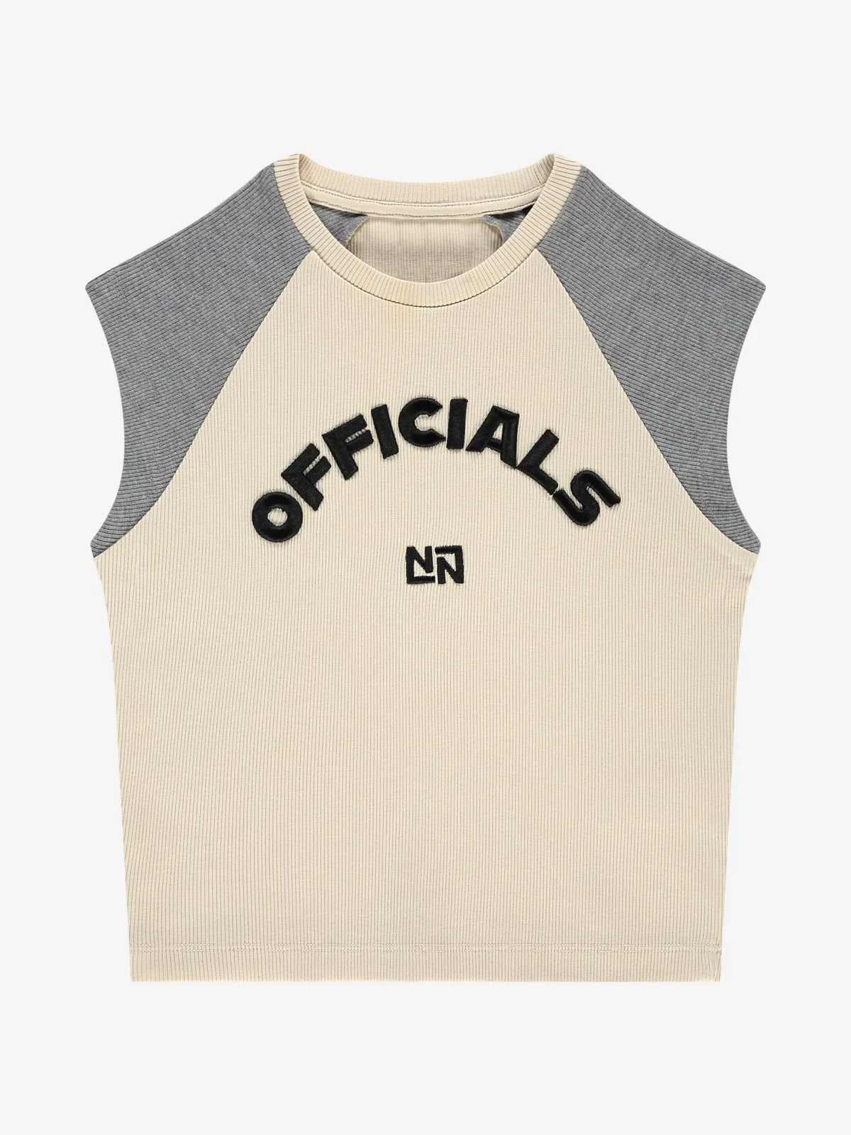 Nik&nik Officials Raglan Rib Top Wood ash/dark grey melange