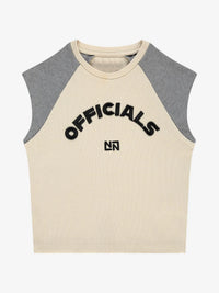 Nik&nik Officials Raglan Rib Top Wood ash/dark grey melange