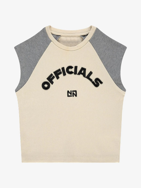 Nik&nik Officials Raglan Rib Top Wood ash/dark grey melange