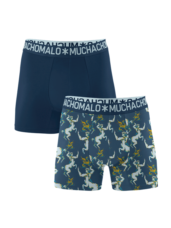 Muchachomalo Boys 2-Pack short print/solid Print-aubergine