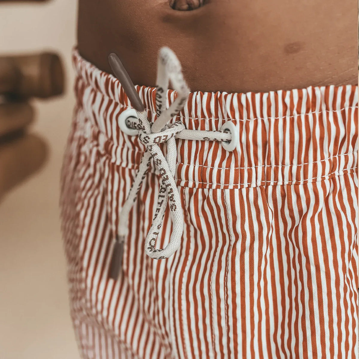 Salted Stories Seersucker | Swim Shorts Bombay brown