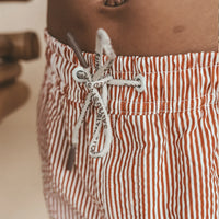 Salted Stories Seersucker | Swim Shorts Bombay brown