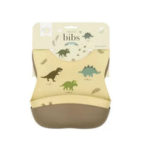 Llc Siliconen slabbetjes 2st: Dinosaurs Multi