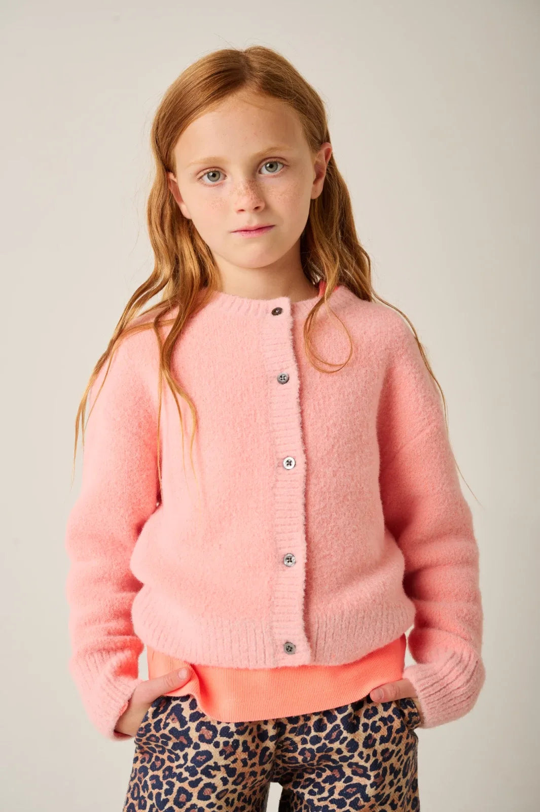 Tumble Sourire cardigan (knit) Desert flower