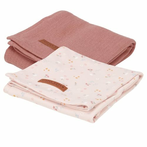 L.dutch Swaddle doek 70 x 70 - Pure Pink blush