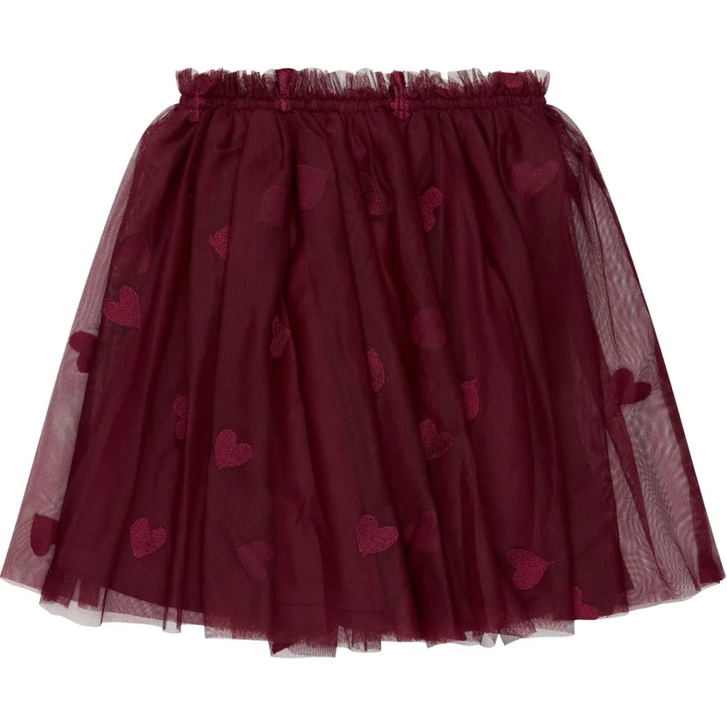 The New TNVohanna Mesh Skirt Burgundy emb tn