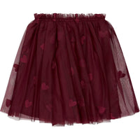 The New TNVohanna Mesh Skirt Burgundy emb tn