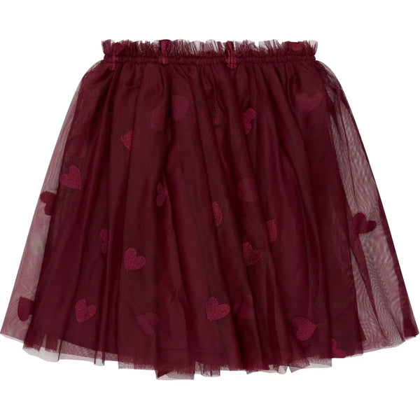 The New TNVohanna Mesh Skirt Burgundy emb tn