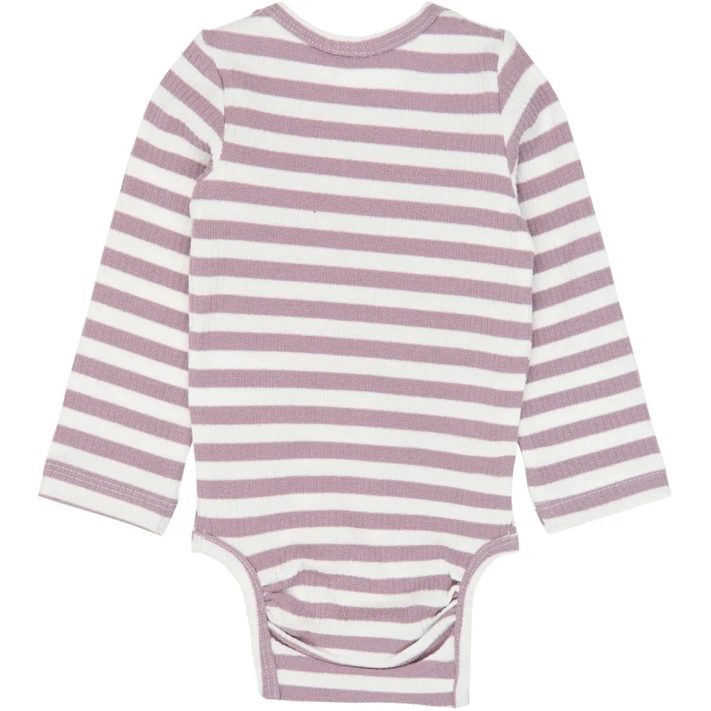 The New Siblings TNSBFro L_S Rib Body Elderberry-gardenia striped tn