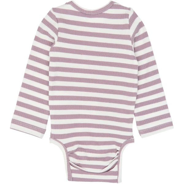The New Siblings TNSBFro L_S Rib Body Elderberry-gardenia striped tn
