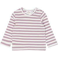 The New Siblings TNSBFro L_S Rib Tee Elderberry-gardenia striped tn