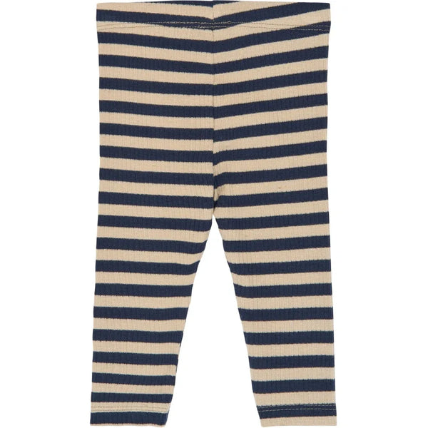 The New Siblings TNSBFro Rib Leggings Navy blazer striped