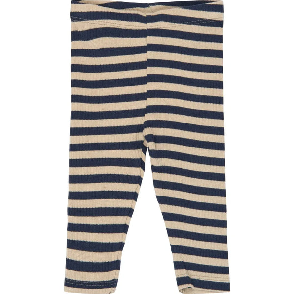 The New Siblings TNSBFro Rib Leggings Navy blazer striped